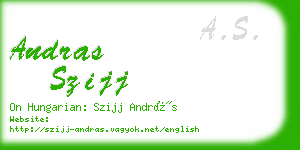 andras szijj business card